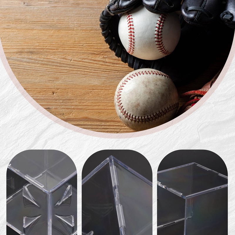 4Pcs Baseball Display Case,UV  - Display Case Acrylic 评论和价格