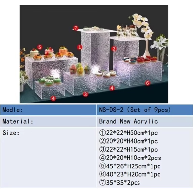 Transparent Acrylic Box Transp - Display Risers Set 评论和价格
