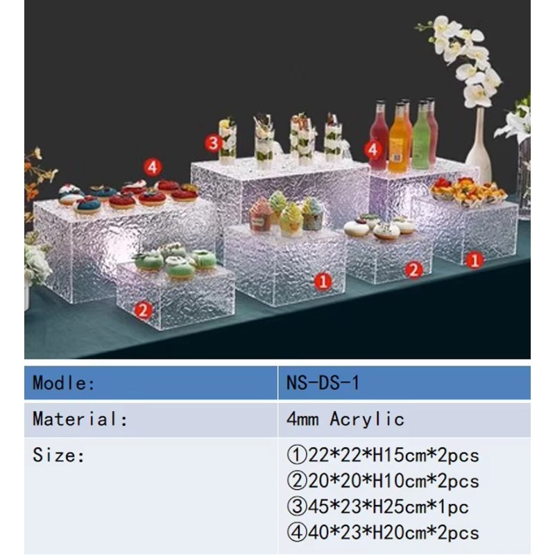 Transparent Acrylic Box Transp - Display Risers Set 评论和价格