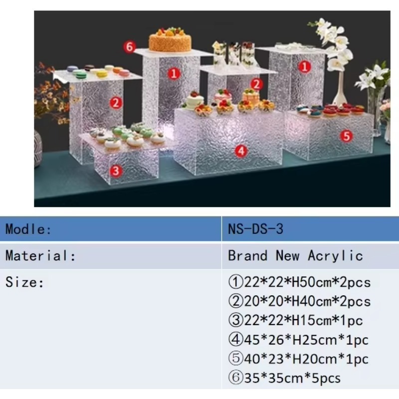 Transparent Acrylic Box Transp - Display Risers Set 评论和价格