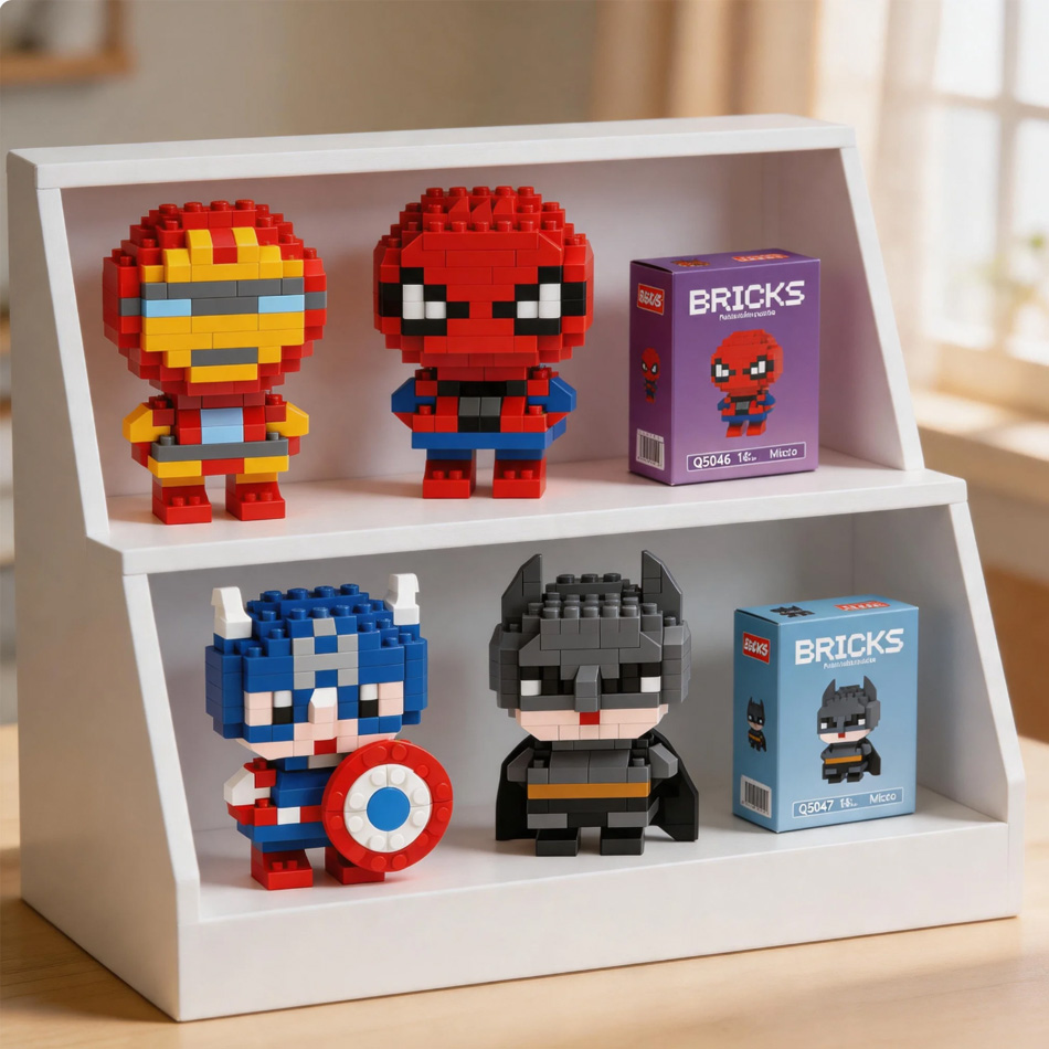 Spider-Man, Iron Man, Captain  - Building Block Mini 评论和价格