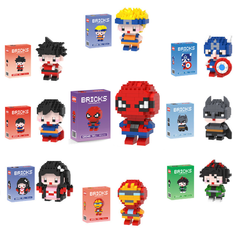 Spider-Man, Iron Man, Captain  - Building Block Mini 评论和价格