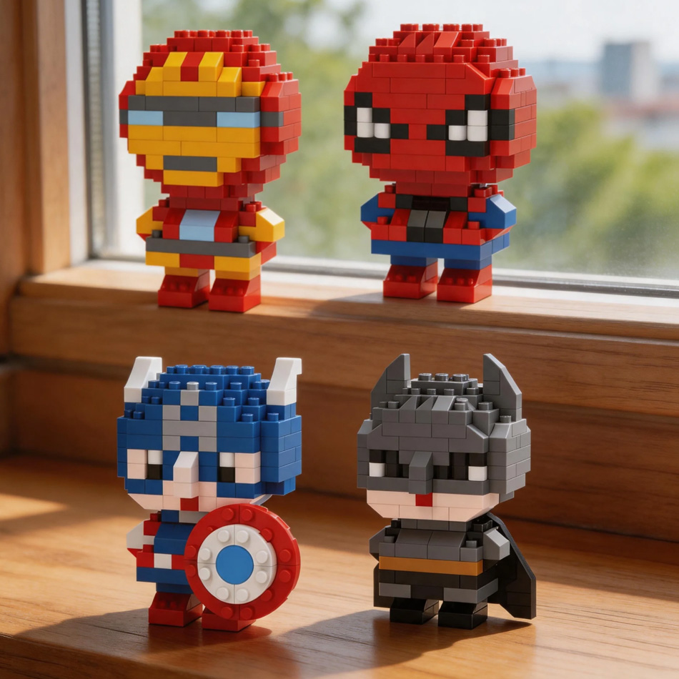 Spider-Man, Iron Man, Captain  - Building Block Mini 评论和价格