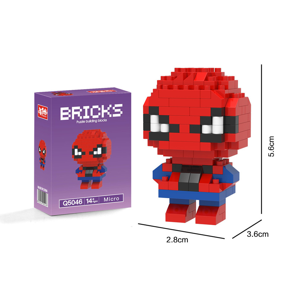 Spider-Man, Iron Man, Captain  - Building Block Mini 评论和价格